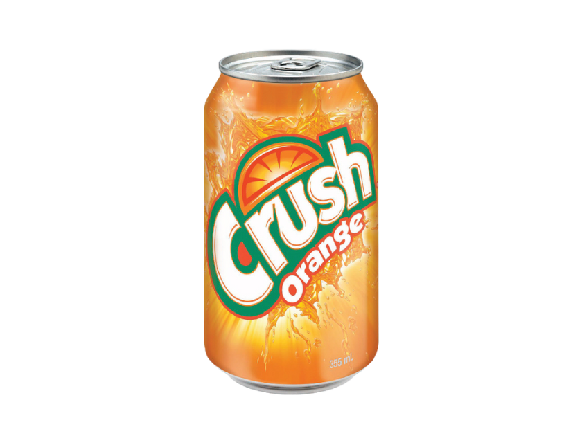 Can or bottle of Orange Crush