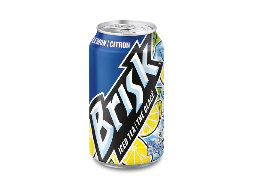 Can or bottle of Brisk iced tea